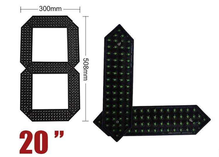20 inch green gas station price board (5)