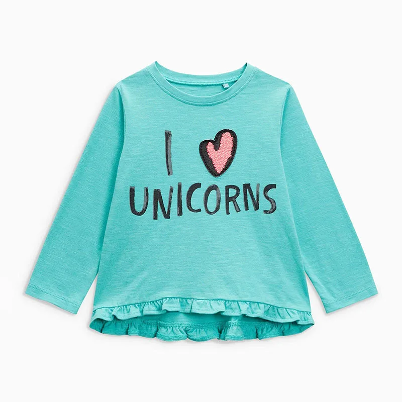 Little maven 2 7Years 2018 Autumn Letter Pattern Girls Long Sleeve Tops