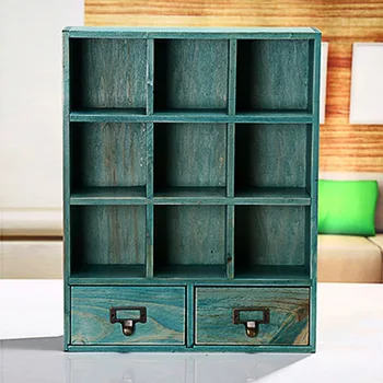

Solid Wood Rectangle Desktop Cosmetic Storage Box Drawer Type Office Storage Sundries Jewelry Multi-layer Finishing Cabinet Home