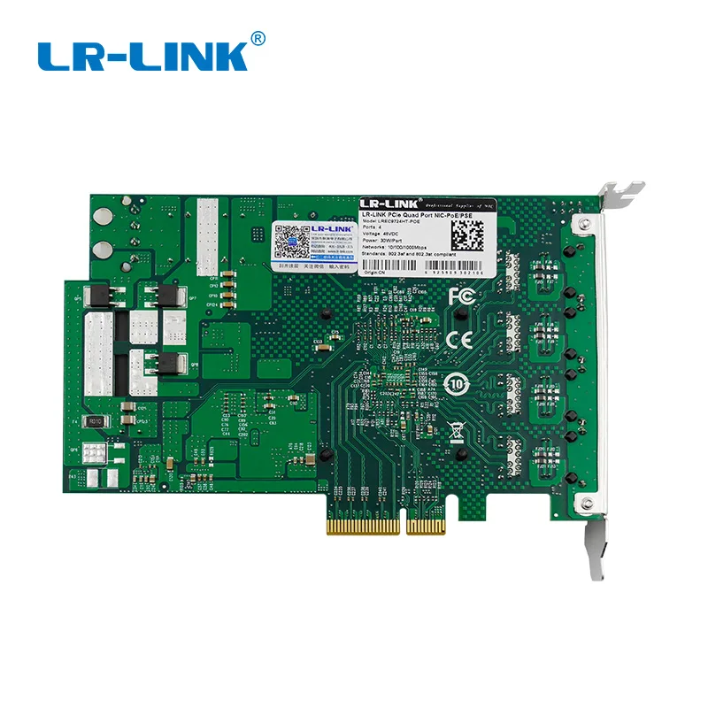 LR Link 9724HT POE POE Gigabit Ethernet Frame Grabber Quad Port PCI Express RJ45 Video Capture 4