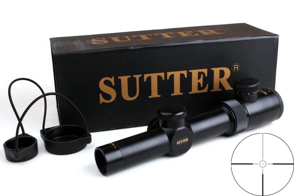 SUTTER 1 4X24 R12 R29 Glass Reticle Tactical Riflescope Red illuminate optical sight For Hunting Rifle