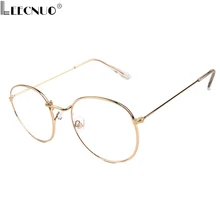 Дизайнер женские стеклянные es оптические оправы металлические круглые стеклянные es оправы прозрачные линзы очки черное серебро золото глаз Стекло