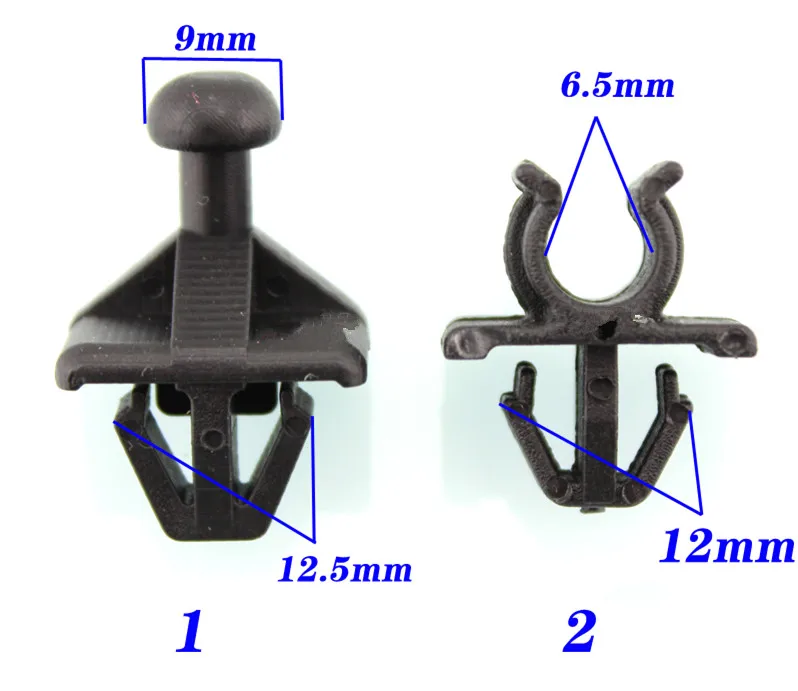 2 шт. Автомобильный багажник багажная доска поддержка бар клип суб-пряжка для Nissan Tiida Livina пластиковые крепежи - Название цвета: Each Number 1PCS