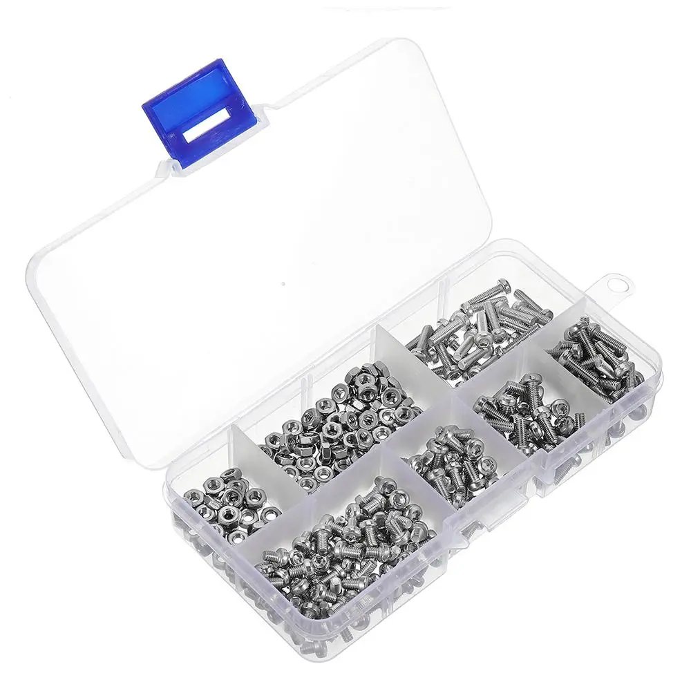 Suleve M3ST2 300 шт. M3 Torx машинный винт 304 нержавеющая сталь головкой 4-12 мм болт гайка ассортимент