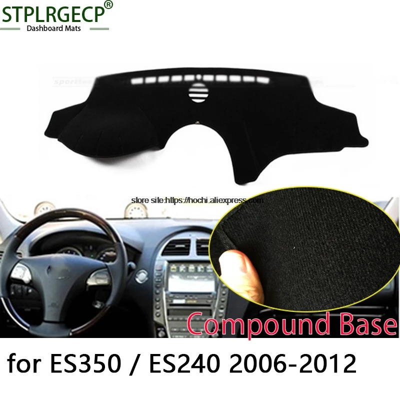 STPLRGECP double layer Black Dash Mat For lexus ES350 ES240 Dashmat Black Carpet Car Dashboard