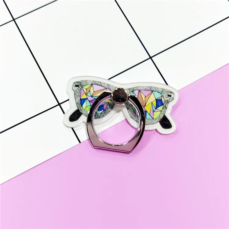 Дизайн 1 шт Универсальный металлический палец кольцо держатель для мобильного телефона милые губы, очки флакон духов шаблон кольца для телефона