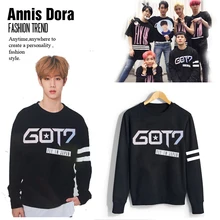 KPOP GOT7 мы собираемся Fly 1st концерт летать в Японии серебристый принт Логотип Знак jb Junior Джексон Bambam Yugyeom же стиль свитер