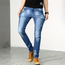 AudWhale, мужские обтягивающие джинсы, весна-лето, средняя талия, полная длина, мужские облегающие джинсы, повседневные узкие мужские джинсы, брюки