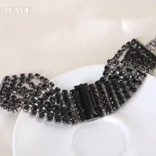 Свадебные браслеты и браслеты новое поступление полная звезда супер сияющие хрустальные стразы серебряные женские звенья цепи браслеты B024