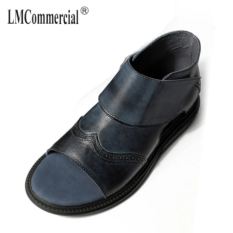 

Summer Genuine Leather men's Roman sandals