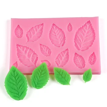 

Leaves Leaf Sugar Craft Cookie Molds Silicone Handmade Soap Clay Mould DIY Cake Chocolate Fondant Lace Decor Mold Baking Tool