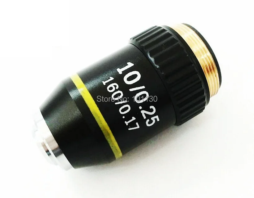 

10x DIN45mm Microscope Achromatic Objective Lens with Conjugate Distance 195mm Widely Used for Biological Microscope Series