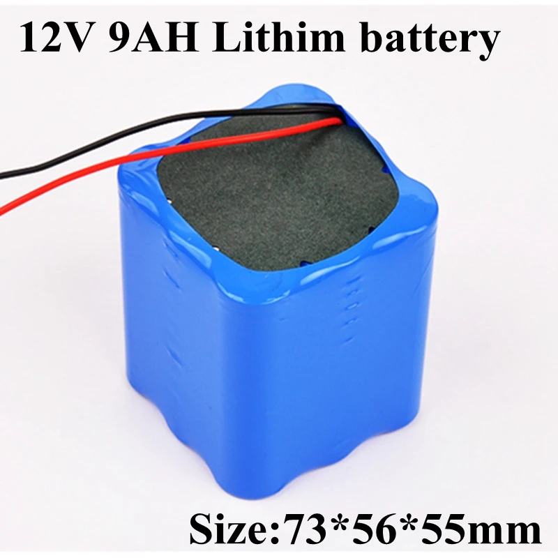 12V 9AH литий Батарея 12v 9000mah 18650 литий ионный аккумулятор для 120 Вт распылитель шайбы автомобиля сабвуфер аудио уличный светильник ксеноновая лампа водяной насос