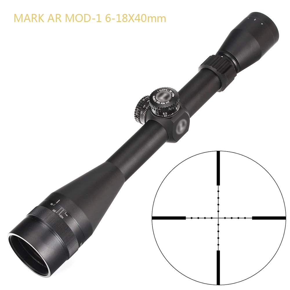Охотничий прицел L MARK AR MOD 1 6 18X40 AO Mil Dot тактический для винтовки с дюймовой трубкой