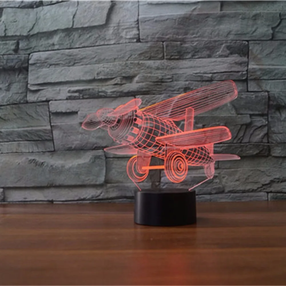 خاصة طائرة 3d البصرية الصمام أضواء الليل usb تهمة 3d أضواء 7 ألوان chaging الطفل نوم خزانة ضوء الليل الإبداعية هدية خاصة طائرة 3d البصرية الصمام أضواء الليل usb تهمة 3d أضواء 7 ألوان chaging الطفل نوم خزانة ضوء الليل الإبداعية هدية