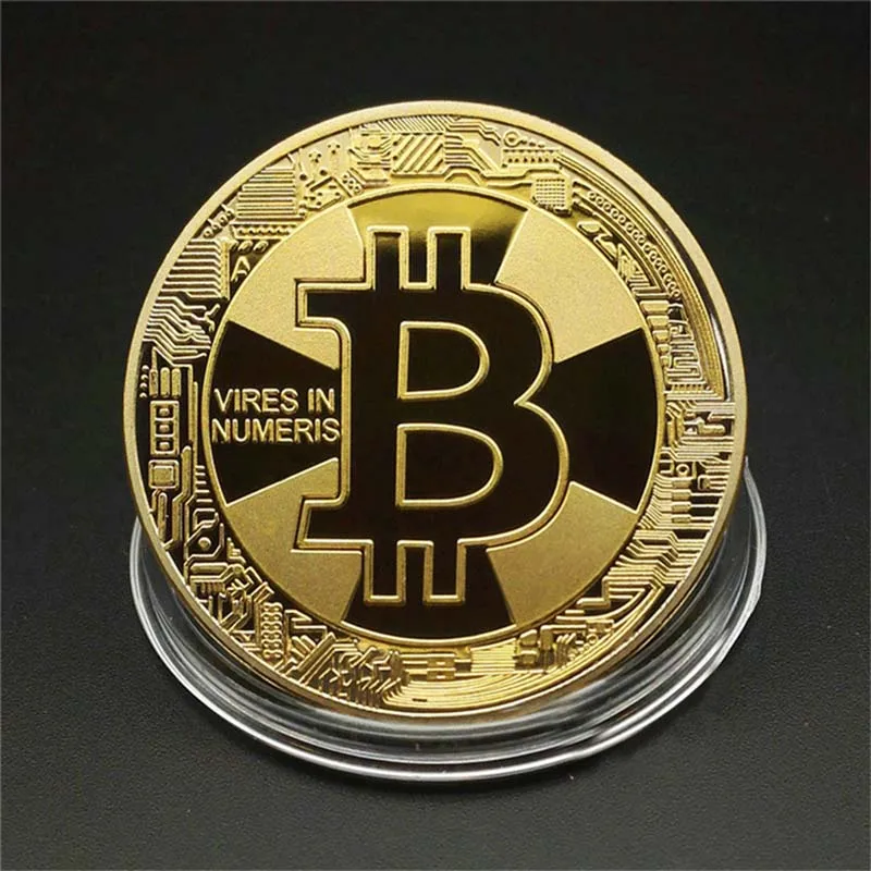 

New Gold Silver Plated bitcoins Replica Art Collection Gift Physical Metal Copy Coin Souvenir Metal Craft Non-currency Coins