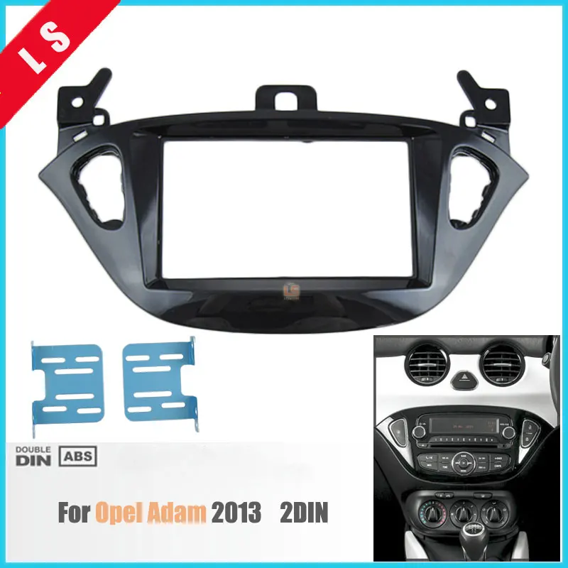 2 DIN Car Refitting Radio Fascia for 2013 OPEL ADAM,2DIN stereo face plate frame panel dash mount kit adapter Bezel facia frame