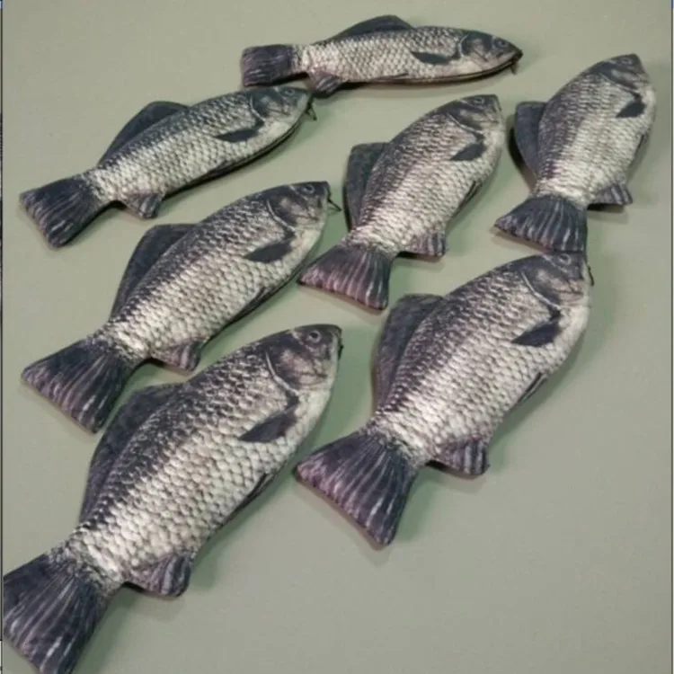

50PC Hot Creative Novelty Simulated Fish Pencil Bag Papelaria Pencil Case Stationery Material Escolar School Supplies Funny Gift