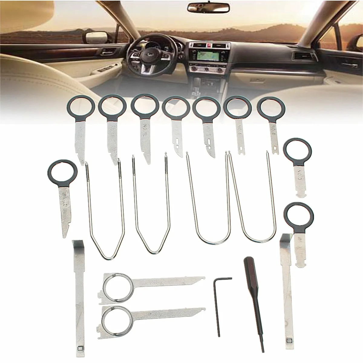 20Pcs Car Radio Panel Door Clip Trim Dash Removal Tool Set Auto Stereo