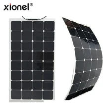 Xionel High Efficiency Solar Panel Semi flexible 100W 18V Solar Sunpower Cell Panel