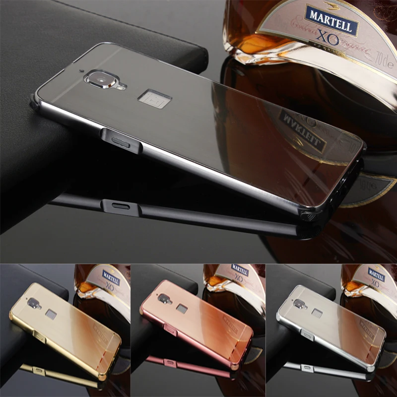 

For Oneplus 3 Brushed mirror Back Cover Case for One plus 3 Plating Aluminum Metal Frame for Oneplus3 Case 1+3 5.5''