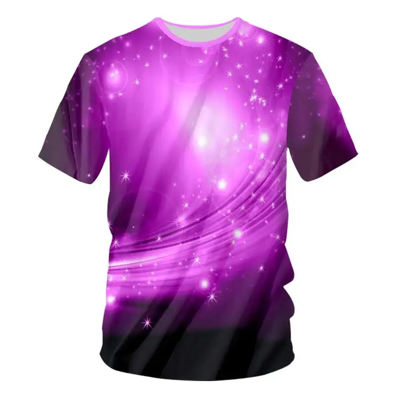 

BenxSEA Activated T Shirts Purple Fake Light Up And Down Flashing Equalizer EL 3D T-Shirt Men For Rock Crewneck DJ Tops Tee