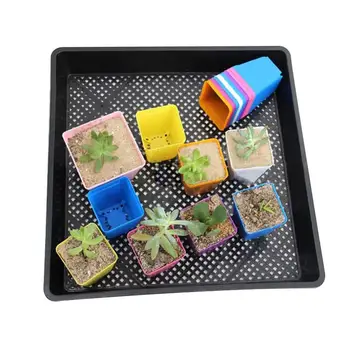 

EZLIFE Flat Base Nursery Site Garden Tool Rectangle Bean Sprout Growing Tray Plastic Garden Nursery Seedling Plate Nursery Pot