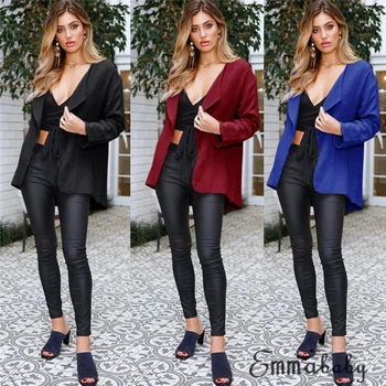 

New Arrival Womens Stylish Long Sleeve Coat Ladies Jacket Outwear Cardigan Tops Casual Blazer Autumn Suit