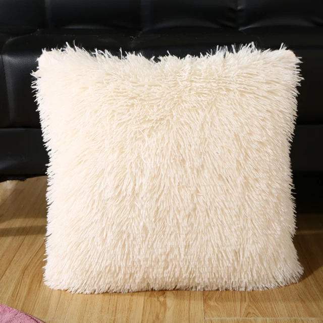 14 Colors 18'' Hot Sale Super Soft Plush Faux Fur Fleece Throw Pillow