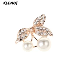 Новые жемчужные стразы в виде листьев вишни, брошь в виде фруктовых листьев, заколки для растений и броши для женщин, детское праздничное платье, ювелирные изделия, булавки для хиджаба, шарфа