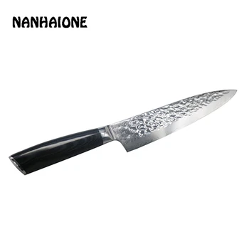 

NANHAIONE 8 inch Kitchen Knife 8 inch Professional Chef Knives 67 Layers Damascus Steel Meat Knife Micarta Handle CL065