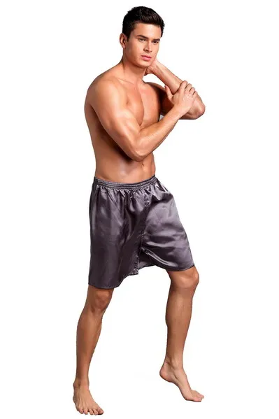 Летние мужские шорты искусственный шелк пляжные шорты Боксеры Домашняя одежда повседневные шорты Фабрика и розничная#3802