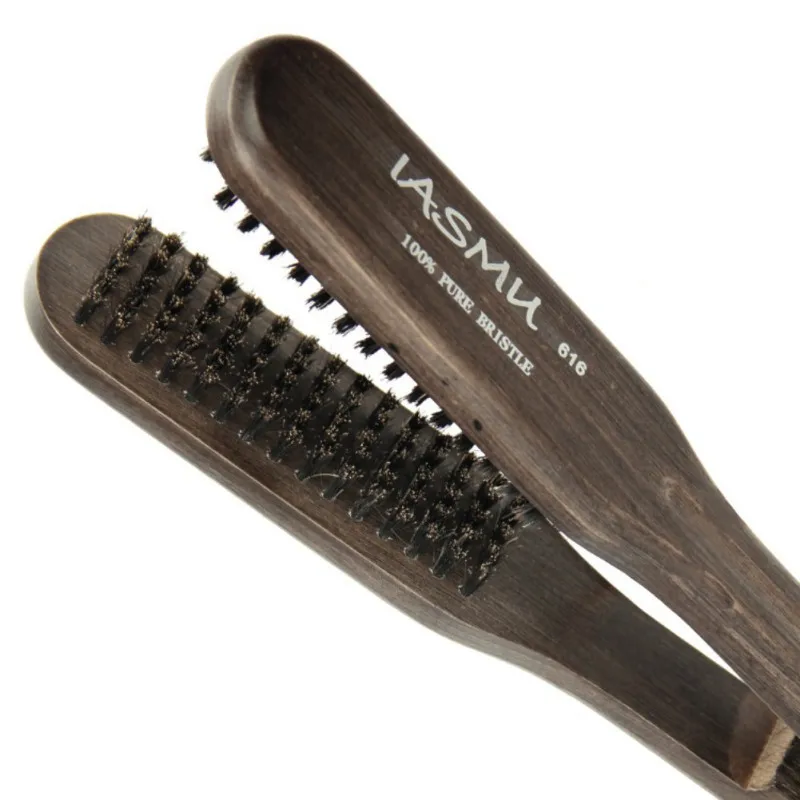 1 шт. Профессиональный деревянный выпрямитель для волос Расческа Антистатические инструменты для укладки волос V тип заколки для волос
