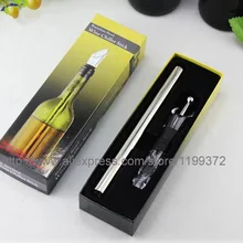 48 шт./лот#3 в 1 нержавеющая сталь для винных бутылок охлаждающая охлаждающие палочки с Аэратором и выливной носик морозильник