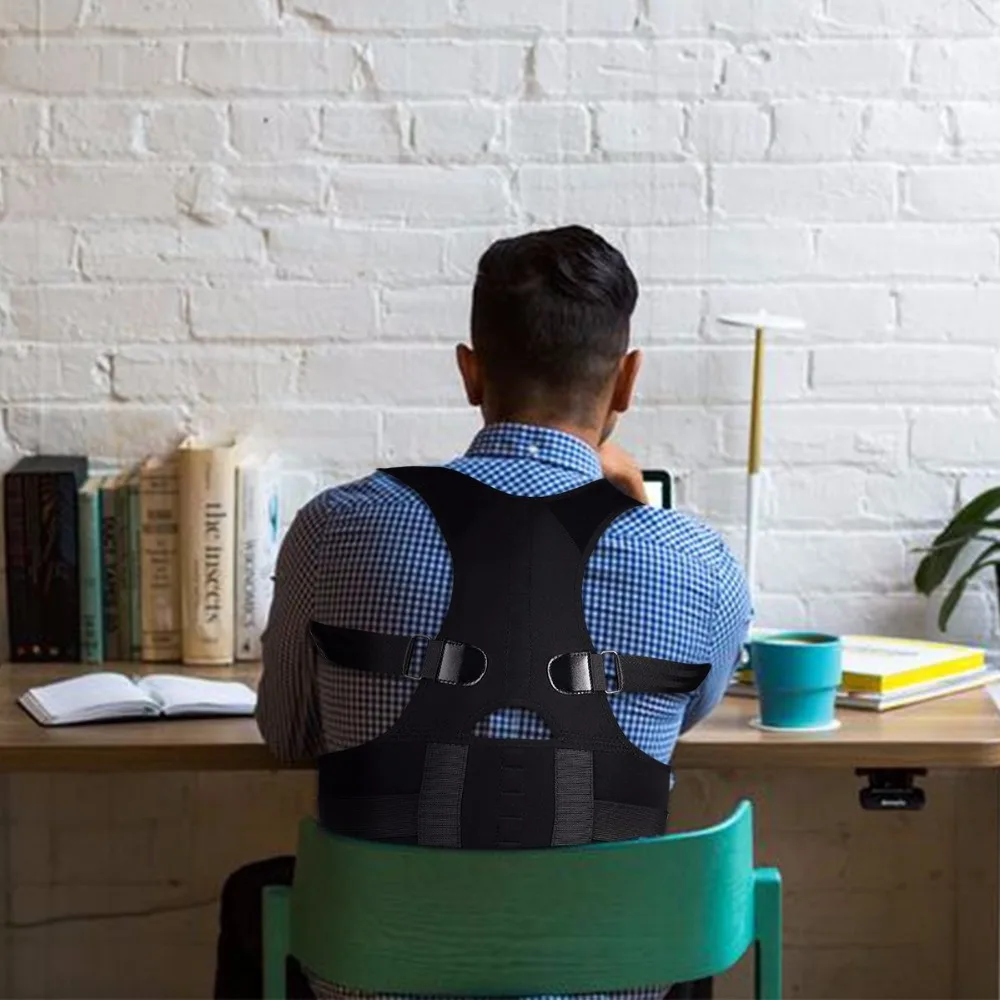 Therapy Men Adjustable Back Support Posture Corrector Brace