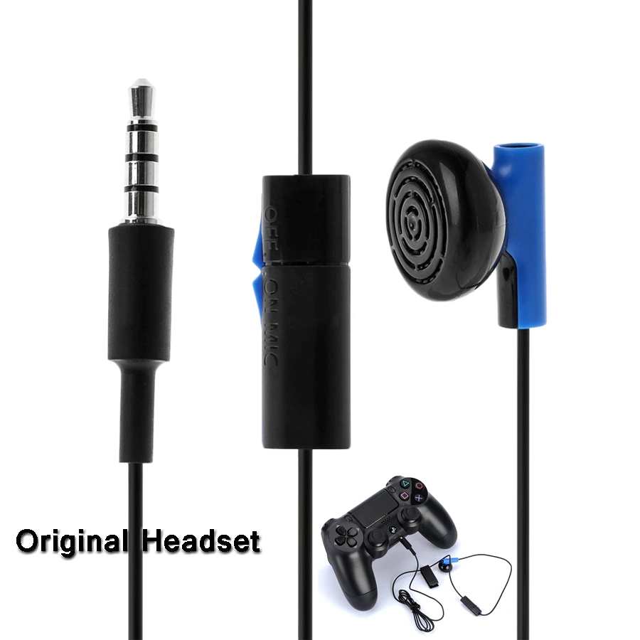 Game Headset With Microphone Mono Chat Earbud Headset for Sony PS4 PlayStation 4 Controller Earphone Gaming Headphone|Headphone/Headset| - AliExpress