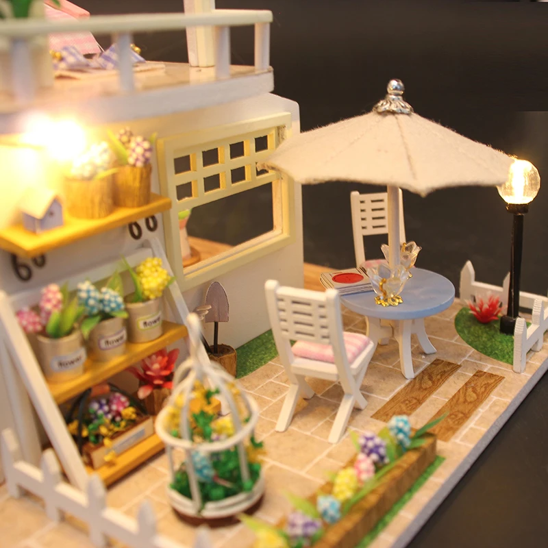 DIY миниатюрный дом с мебелью DIY деревянный дом Миниатюрный Кукольный домик игрушки для детей Рождество и подарки на день рождения