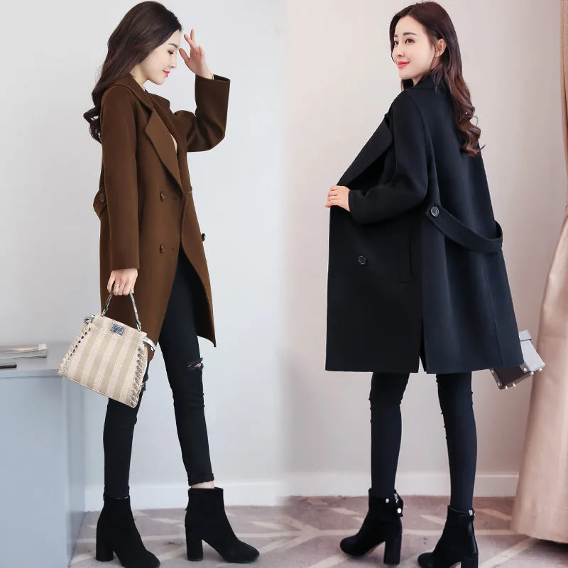Couleur Taille 1 2 Grande Col Veste 4 Double down Automne Boutonnage Femmes Loisirs Laine Pure 3 Hiver En Garder Chaud Turn De À Au Nouvelle qBntxY4