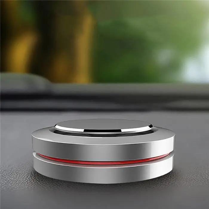 Car Air Freshener Alloy Solid Balm Perfume Diffuser Luxury Automobiles Internal Air Cleaner Fragrance Scent Smell Freshener Gift - Color Name: Silver