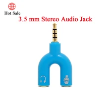 3,5 мм 2 способ U сплиттер стерео аудио гнездо конвертер наушники адаптер для наушников Xiaomi samsung huawei pc tablet