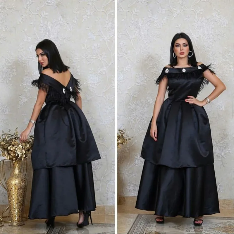 New-Arrival-Ball-gown-Black-evening-dresses-2019-Kaftan-dubai-Evening-gown-Abendkleider-Prom-dresses-Satin (1)