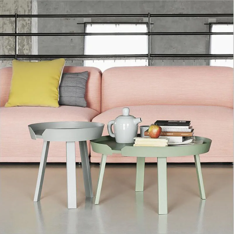 NEW Northern Europe small coffee table size combination of simple solid coffee small round table sofa edge several small Huxing NEW Northern Europe small coffee table size combination of simple solid coffee small round table sofa edge several small Huxing