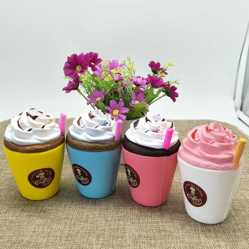 

ZUCZUG Jumbo Cute Coffee Cup Soft Squishy Slow Rising Cream Scented Fun Kids Toy Funny Joke Anti-Stress Toy for Phone Straps