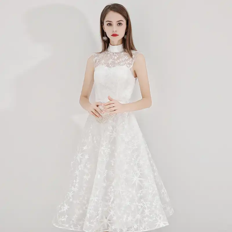 chinese collar girl dress