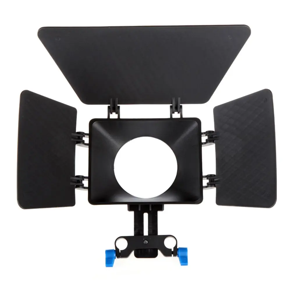 Matte Box Sunshade for 15mm Rail Rod Support DSLR 5DII 60D D90 550D