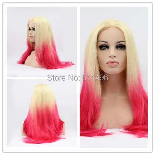 Kaufen Fantasie Dip Dye Blonde Zu Rosa Synthetische Ombre