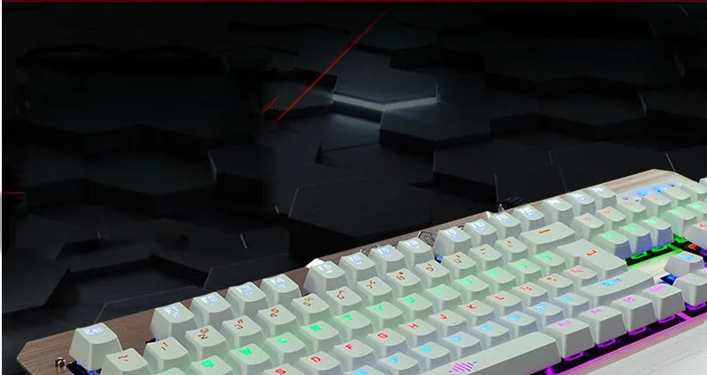 KuWFi Pro механическая клавиатура с защитой от привидения USB Проводная цветная