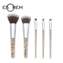 ESORE 5pcs Transparent Handle Makeup Brushes Cosmetic Gorgeous Tube Stippling Contour Brush Loose Powder Brochas Maquillaje ESORE 5pcs Transparent Handle Makeup Brushes Cosmetic Gorgeous Tube Stippling Contour Brush Loose Powder Brochas Maquillaje