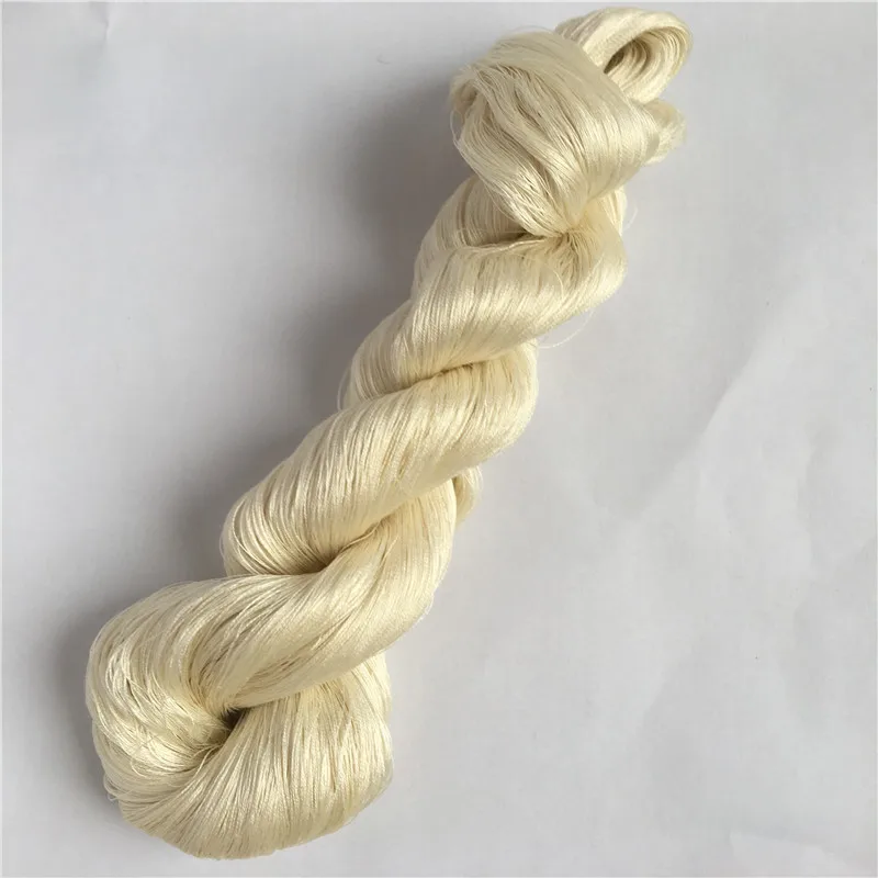 Undyed  Silk 120nm/2 100% Mulberry Silk Yarn   Natural white Raw Silk Yarn  100g 6
