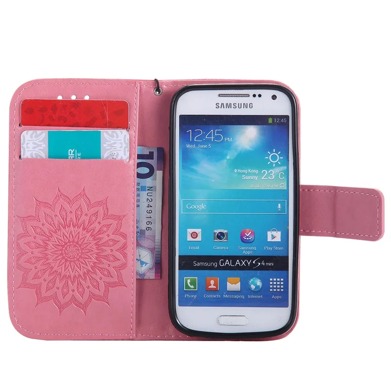 Чехол для Galaxy S4 Mini чехол с 3D тиснением Samsung I9190 I9195 I9192 GT бумажник откидной крышкой